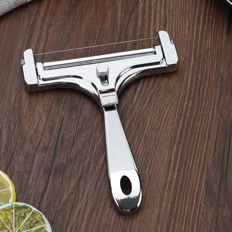 1vnt sūrio pjaustyklės trintuvas aliuminio lydinio reguliuojamo storio sūrio sviesto grandiklis su metalinės vielos virtuvės įtaisu