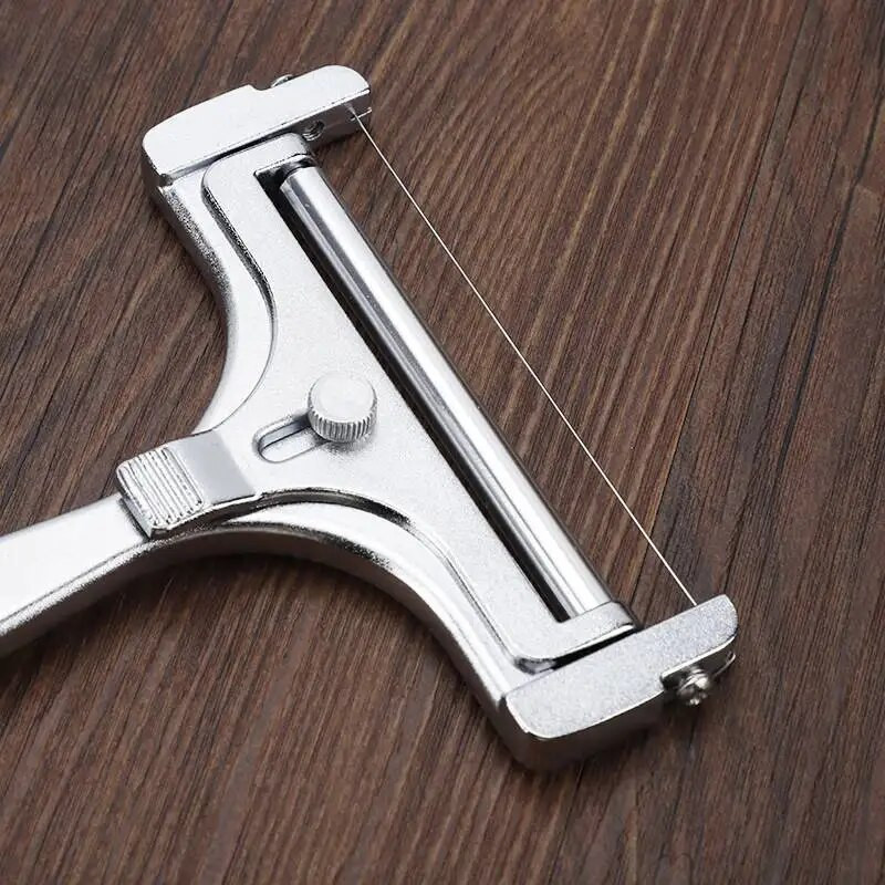 1vnt sūrio pjaustyklės trintuvas aliuminio lydinio reguliuojamo storio sūrio sviesto grandiklis su metalinės vielos virtuvės įtaisu