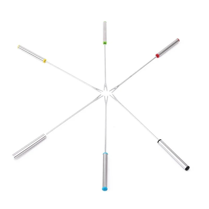 6 bucăți/set furculiță din oțel inoxidabil, oală fierbinte, frigărui de topire pentru fondue, bucătărie, brânză, fructe pentru desert, unelte pentru furculiță, accesorii alimentare