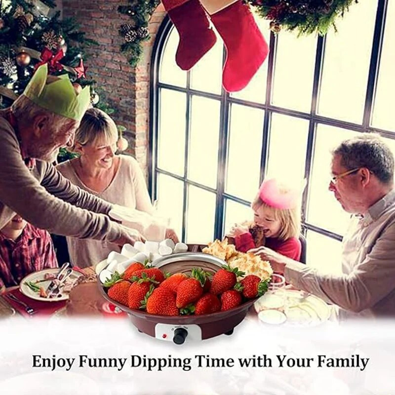 Set lonaca za fondue, električni aparat za fondue za čokoladu s 4 vilice, komplet aparata za topljenje sira za fondue, kontrolu temperature