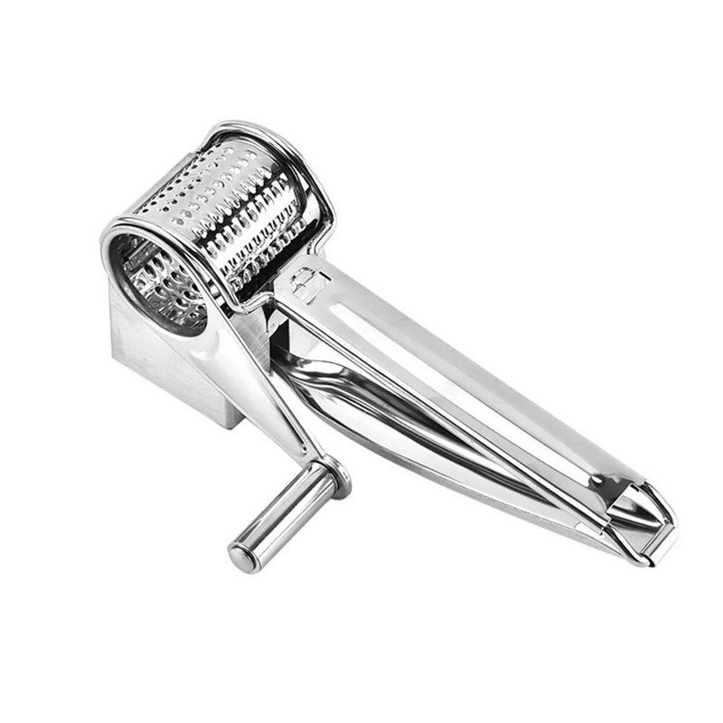 Praktiškas šokolado smulkintuvas nerūdijančio plieno būgnas Rankomis sukamas sūrio tarkas Rotorinis imbiero šokolado pjaustytuvas