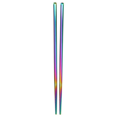 Újrafelhasználható rozsdamentes acél pálcikák Újrafelhasználható csúszásmentes kínai pálcikák Sushi ételpálcikák háztartási konyhai étkészletekhez
