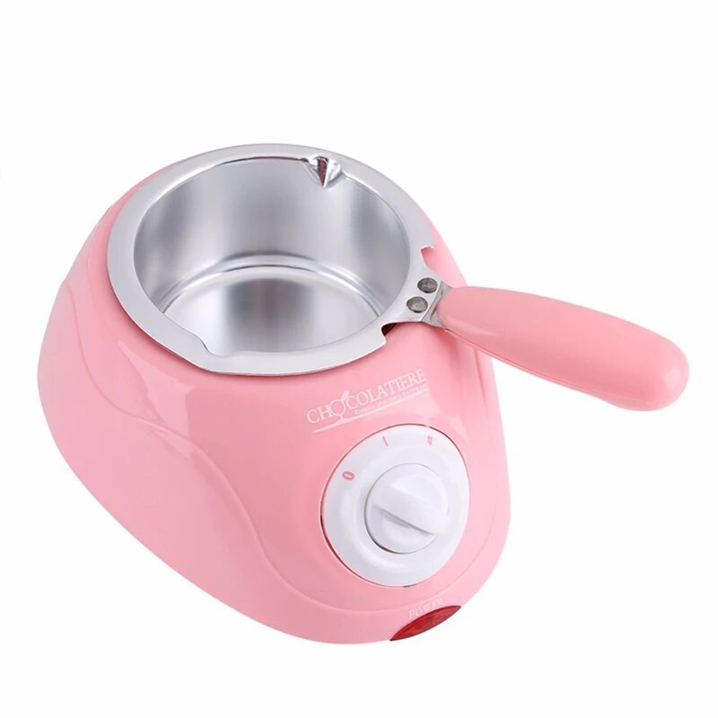 Izdržljivi lonac za topljenje vruće čokolade od nehrđajućeg čelika i plastike Električni aparat za topljenje fondua Set alata EU utikač