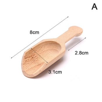 1/2/5 бр. дървена дръжка мини лопата за сол лъжичка чаена лъжичка смляно мляко на прах лъжици за кафе лъжица за подправки кухненски прибори
