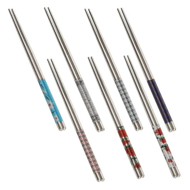 Nerūdijančio plieno lazdelės Kinietiški stalo reikmenys Neslystantys maisto pagaliukai Porcelianiniai raštai Valgomieji lazdelės Daugkartiniai stalo reikmenys Virtuvės įrankiai