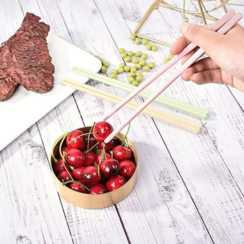 1 ζευγάρι ξυλάκια από άχυρο σίτου Υγιή σερβίτσιο Αντιολισθητικά κινέζικα τσοπ ξυλάκια Εργαλεία κουζίνας Επαναχρησιμοποιήσιμα επιτραπέζια σκεύη για σούσι