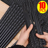 2/10 KOM Višekratni štapići od legure za jelo Bambusov uzorak Kineski štapići za jelo Hrana Štapići za sushi Kuhinjski restoran Dodaci za posuđe