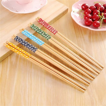 1 Pairs Natural Bamboo Chopsticks Επαναχρησιμοποιήσιμα Παραδοσιακά Χειροποίητα Κινέζικα Κλασικά Ξύλινα Chopsticks Sushi Εργαλείο κουζίνας Hot Pot