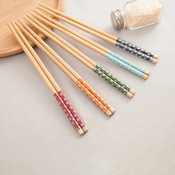 1 Pairs Natural Bamboo Chopsticks Επαναχρησιμοποιήσιμα Παραδοσιακά Χειροποίητα Κινέζικα Κλασικά Ξύλινα Chopsticks Sushi Εργαλείο κουζίνας Hot Pot