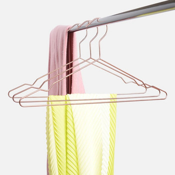 Σιδερένιο σύρμα Αντιολισθητική αντισκωριακή κρεμάστρα Ροζ χρυσό Ρούχα Φόρεμα παντελονιού Ρούχα-ράφι 42x21cm