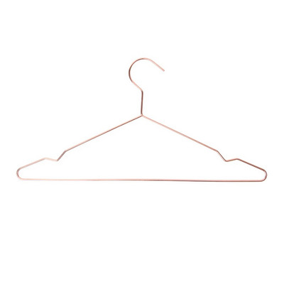 Sârmă de fier Umeraș pentru haine, anti-alunecare, antirugină, aur roz, haine, pantaloni, rochii, suport pentru haine 42x21cm