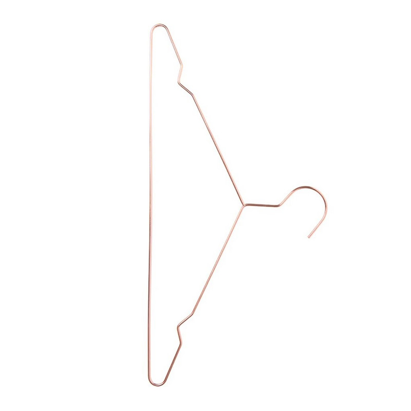 Sârmă de fier Umeraș pentru haine, anti-alunecare, antirugină, aur roz, haine, pantaloni, rochii, suport pentru haine 42x21cm