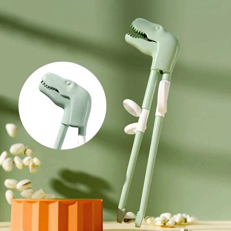 Bețișoare de exersare cu dinozauri din desene animate Bețișoare de îndreptare din plastic antiderapante Inel reglabil portabil pentru copii începători