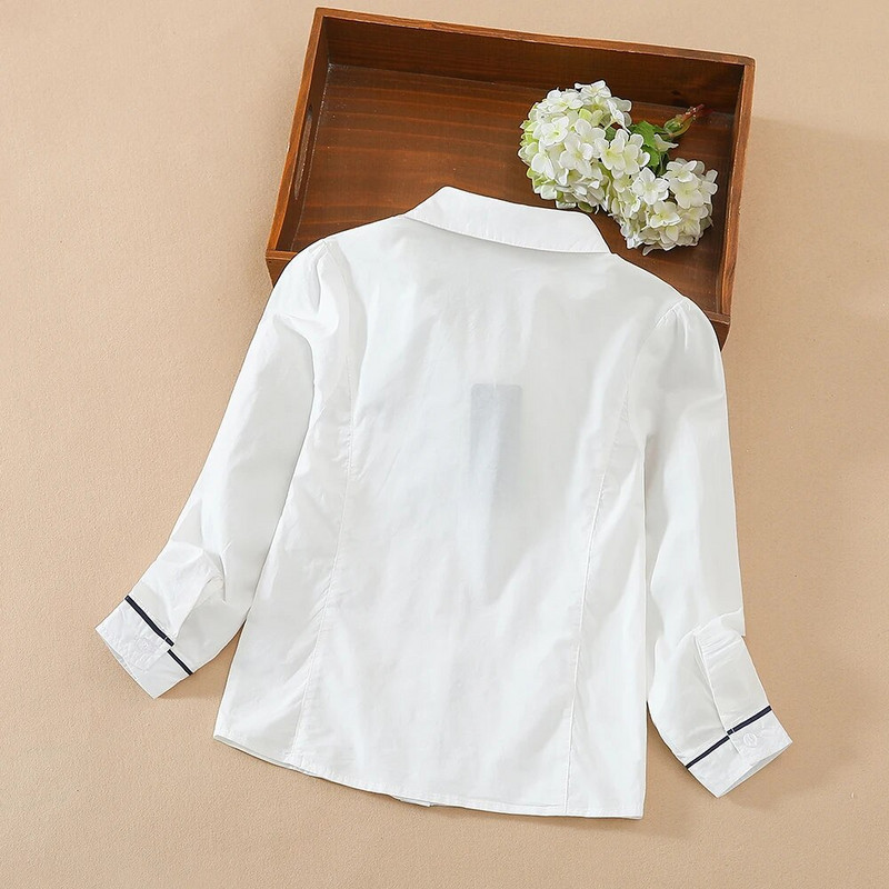 Fete Bluze Cămăși Uniforme școlare pentru copii Primăvară Toamnă Cămăși cu mâneci lungi Adolescenți Copii Top Haine