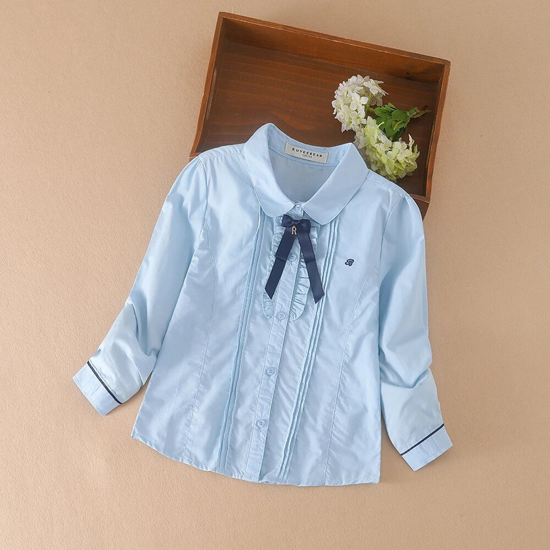 Fete Bluze Cămăși Uniforme școlare pentru copii Primăvară Toamnă Cămăși cu mâneci lungi Adolescenți Copii Top Haine