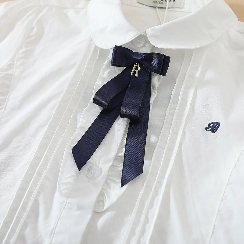 Fete Bluze Cămăși Uniforme școlare pentru copii Primăvară Toamnă Cămăși cu mâneci lungi Adolescenți Copii Top Haine