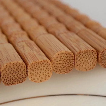 Ръчно изработени пръчици от естествено бамбуково дърво Бамбукови пръчици за домакинска кухня 24 см за многократна употреба Пръчици за суши храна Съдове