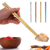 Bețișoare chinezești funcționale Ergonomice din oțel inoxidabil Veselă de masă reutilizabilă modernă, versatilă, sushi, robustă, anti-alunecare, elegantă