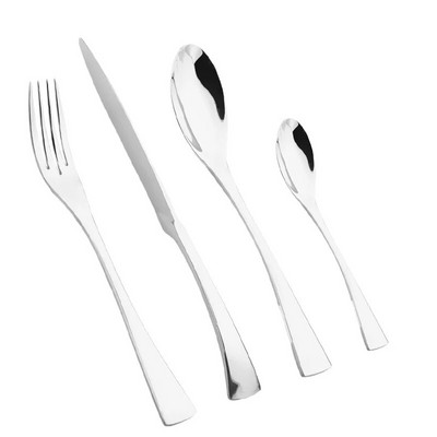 4 dalių blizgus poliravimo veidrodis mėlynas stalo įrankiai, nerūdijančio plieno 304 plieninis indų rinkinys stalo reikmenų rinkinys virtuvės vakarienės stalo reikmenų rinkinys didmeninė prekyba