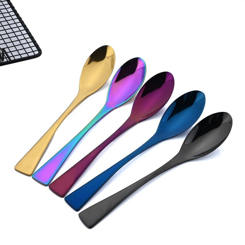 4 dalių blizgus poliravimo veidrodis mėlynas stalo įrankiai, nerūdijančio plieno 304 plieninis indų rinkinys stalo reikmenų rinkinys virtuvės vakarienės stalo reikmenų rinkinys didmeninė prekyba