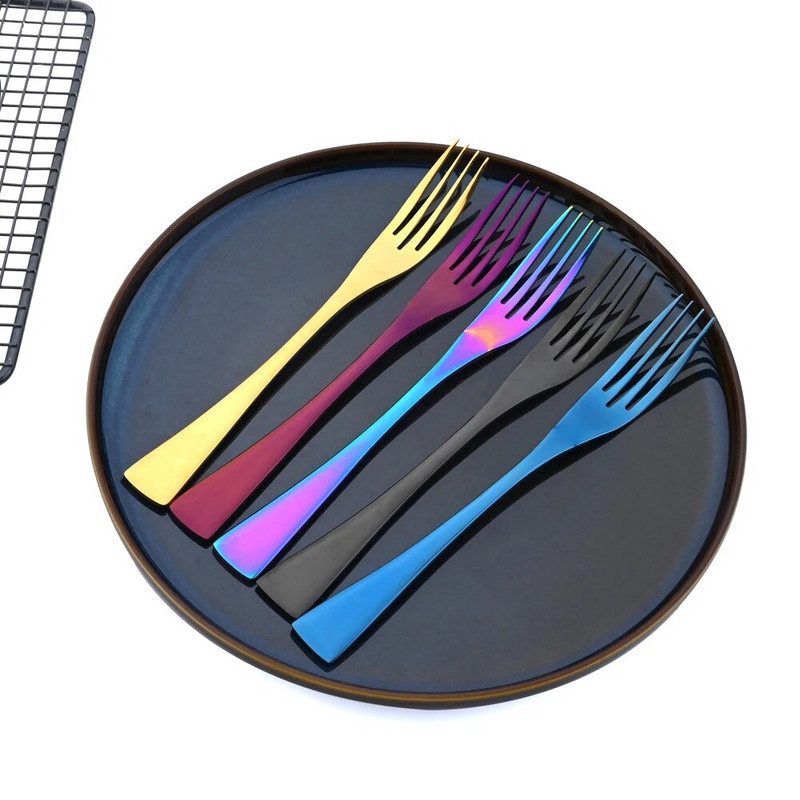 4 dalių blizgus poliravimo veidrodis mėlynas stalo įrankiai, nerūdijančio plieno 304 plieninis indų rinkinys stalo reikmenų rinkinys virtuvės vakarienės stalo reikmenų rinkinys didmeninė prekyba