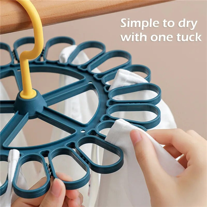 Umeraș pentru uscare haine cu agrafe șosete uscare lenjerie din plastic rezistent la vânt Suport pentru rufe Suport pentru agățat