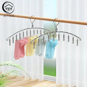 6-20 csap rozsdamentes acél ruhaszárító fogas szélálló ruhatartó kapcsok zokni mosodai akasztó fehérnemű zoknitartó