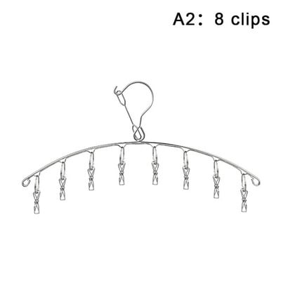 6-20 csap rozsdamentes acél ruhaszárító fogas szélálló ruhatartó kapcsok zokni mosodai akasztó fehérnemű zoknitartó