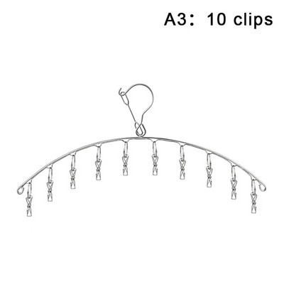 6-20 csap rozsdamentes acél ruhaszárító fogas szélálló ruhatartó kapcsok zokni mosodai akasztó fehérnemű zoknitartó