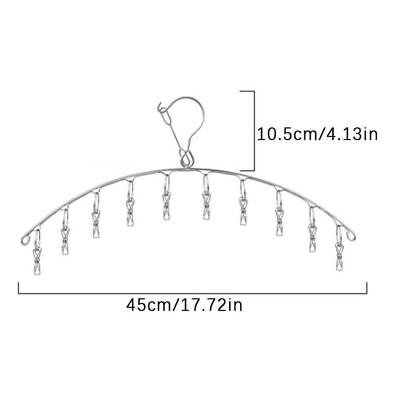 6-20 csap rozsdamentes acél ruhaszárító fogas szélálló ruhatartó kapcsok zokni mosodai akasztó fehérnemű zoknitartó