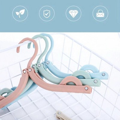 Folding Hanger Clothes Drying Rack Outdoor Portable Travel Hanger Household Foldable Non-Slip Hangers for Clothes