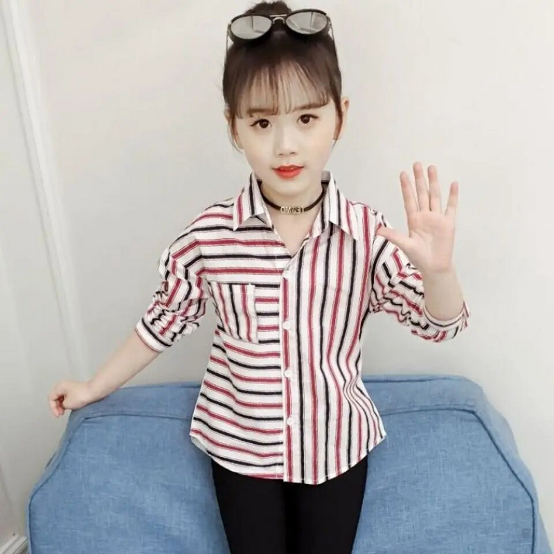 2023, primăvară, toamnă, pentru copii mici, adolescente, bluză, uniformă școlară cu mânecă lungă, cămașă din bumbac, pentru copii, 6 8 10 12 14 ani