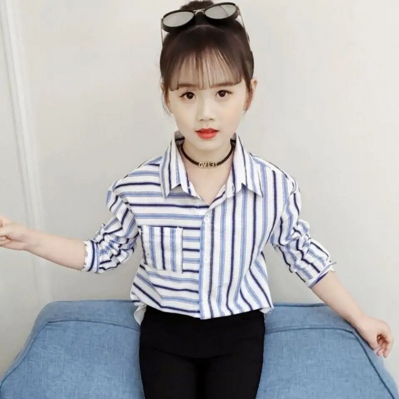 2023, primăvară, toamnă, pentru copii mici, adolescente, bluză, uniformă școlară cu mânecă lungă, cămașă din bumbac, pentru copii, 6 8 10 12 14 ani