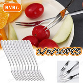 Kūrybiška aplinkos apsauga vaisinė šakutė iš nerūdijančio plieno Kūrybiška maža prabangi vaikiška buitinė vaisių šakutė