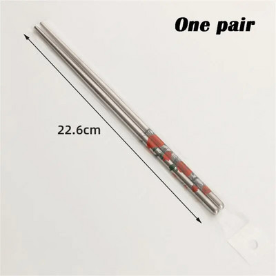 Bețișoare din oțel inoxidabil Veselă chinezească Bețișoare anti-alunecare Mole de porțelan Bețișoare Veselă reutilizabilă Ustensile de bucătărie