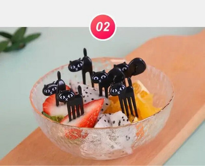 1Szett Állati Gyümölcs Villa Szett Rajzfilm Mini Kids Snack Torta Desszert Étel Rúd Fogpiszkáló Dísz Pick Torta Bento Evőeszközök Gyerek