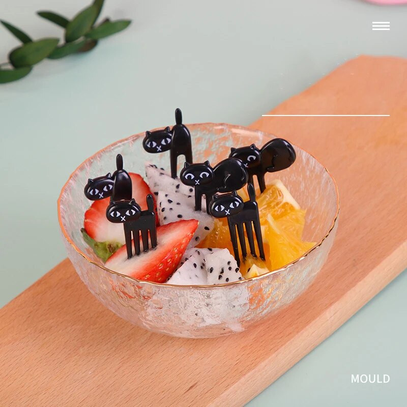 1Szett Állati Gyümölcs Villa Szett Rajzfilm Mini Kids Snack Torta Desszert Étel Rúd Fogpiszkáló Dísz Pick Torta Bento Evőeszközök Gyerek