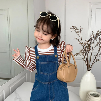 Tricou pentru fete cu volane pentru bebeluși 2-8T Haine pentru fete de toamnă Top cu mâneci lungi la modă Tinuta de tricou pentru copii