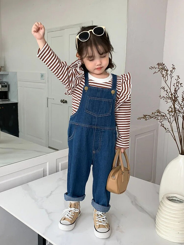 Tricou pentru fete cu volane pentru bebeluși 2-8T Haine pentru fete de toamnă Top cu mâneci lungi la modă Tinuta de tricou pentru copii