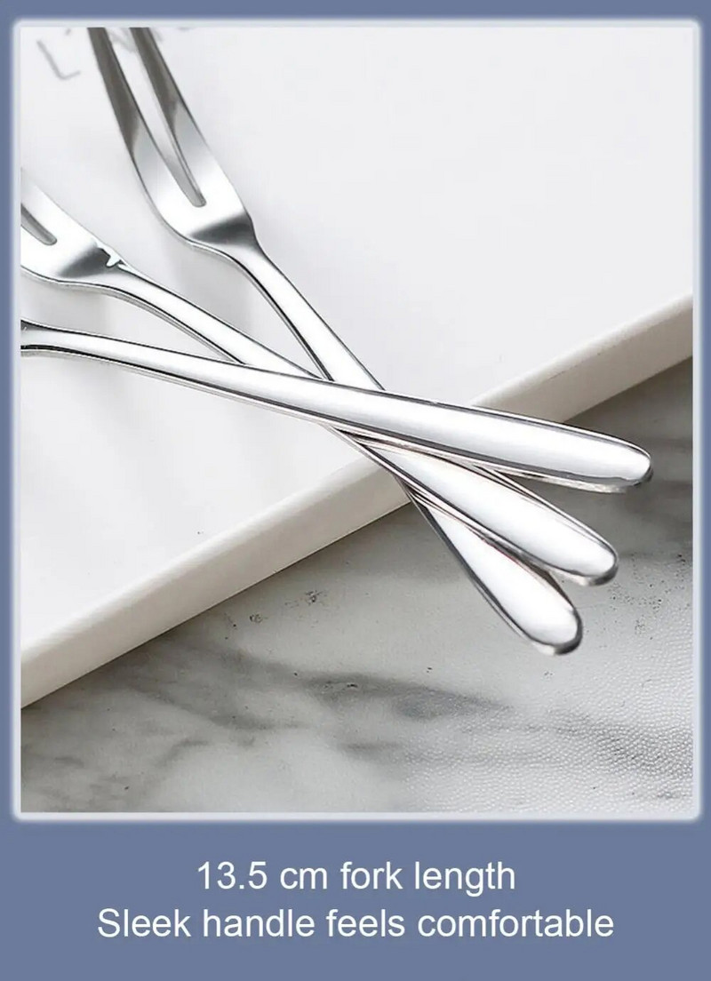 1/5/10 vnt Vaisių šakutė nerūdijančio plieno dvidantė šakutė pyrago šakutė Western Small Fork daugiafunkciniai buitinės virtuvės priedai