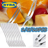 Nerūdijančio plieno vaisių šakutė Aplinkos apsauga Kūrybiška Aukšta kokybė Restoranui Kavinei Namų vakarėliui ant grotelių mėsos šakutei