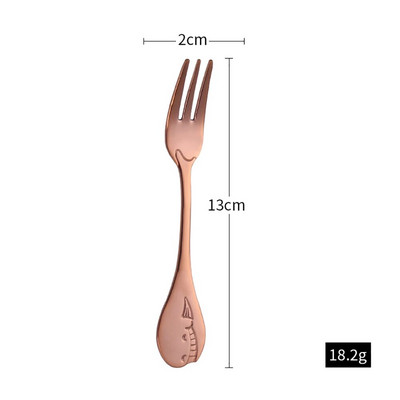 Furculiță cu fructe în formă de delfin din oțel inoxidabil, prăjitură pentru înghețată, desert, cafea, ceai, furculițe colorate pentru copii, oglindă pentru petrecere, veselă de aur