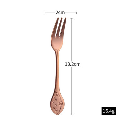 Furculiță cu fructe în formă de delfin din oțel inoxidabil, prăjitură pentru înghețată, desert, cafea, ceai, furculițe colorate pentru copii, oglindă pentru petrecere, veselă de aur