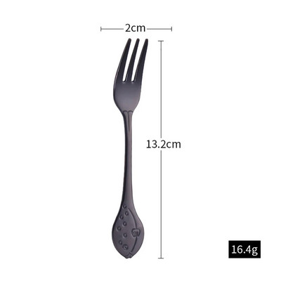 Furculiță cu fructe în formă de delfin din oțel inoxidabil, prăjitură pentru înghețată, desert, cafea, ceai, furculițe colorate pentru copii, oglindă pentru petrecere, veselă de aur