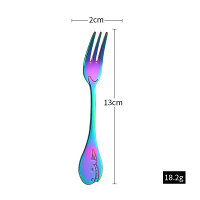 Furculiță cu fructe în formă de delfin din oțel inoxidabil, prăjitură pentru înghețată, desert, cafea, ceai, furculițe colorate pentru copii, oglindă pentru petrecere, veselă de aur