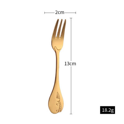 Furculiță cu fructe în formă de delfin din oțel inoxidabil, prăjitură pentru înghețată, desert, cafea, ceai, furculițe colorate pentru copii, oglindă pentru petrecere, veselă de aur