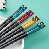 1 pereche de bețișoare de antrenament drăguțe pentru copii, bețișoare de desene animate pentru copii, veselă de iluminare pentru copii, bețișoare antiderapante