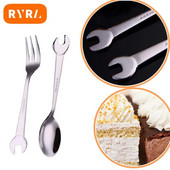 Linguriță mică creativă Linguriță pentru înghețată Vesălă cadou 304 din oțel inoxidabil lingură cheie lingură furculiță Accesoriu de bucătărie pentru camping de familie