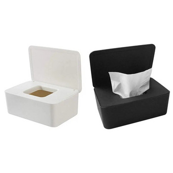 Dustproof Wet Wipes Storage Box with Lid Home Desktop Tissue Storage Box Φορητός διανομέας υγρών μαντηλιών