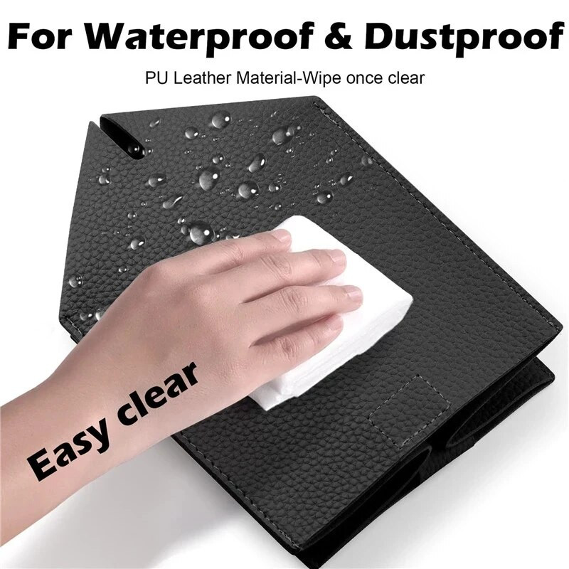 Rafinuotas modernus PU odinis kvadratinių audinių dėžutės laikiklis-dekoratyvinis laikiklis/tvarkyklė, skirta kosmetiniam stalviršiui, naktiniams stovams, biuro stalui